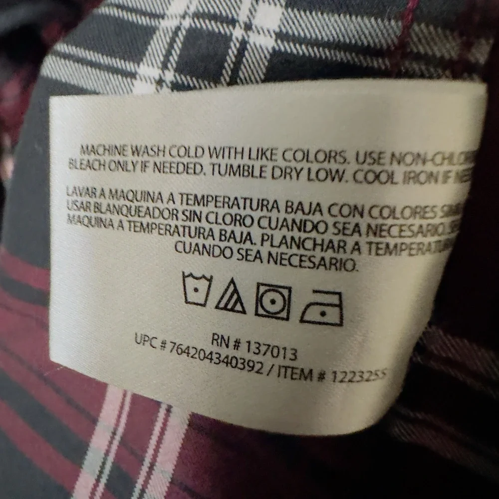 Orvis Shirt Men L Button Up Red Plaid Flannel 100 Cotton Heavyweight Outdoor